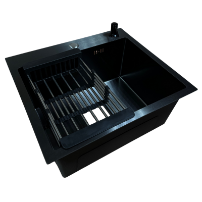 Кухонна мийка VIOR HandMade 50x44 Графіт Декор (Товщина 3.0/1,0 мм + корзина, дозатор та сифон в комплекті) Кухонна мийка VIOR HandMade 50x44 Графіт Декор (Товщина 3.0/1,0 мм + корзина, дозатор та сифон в комплекті)